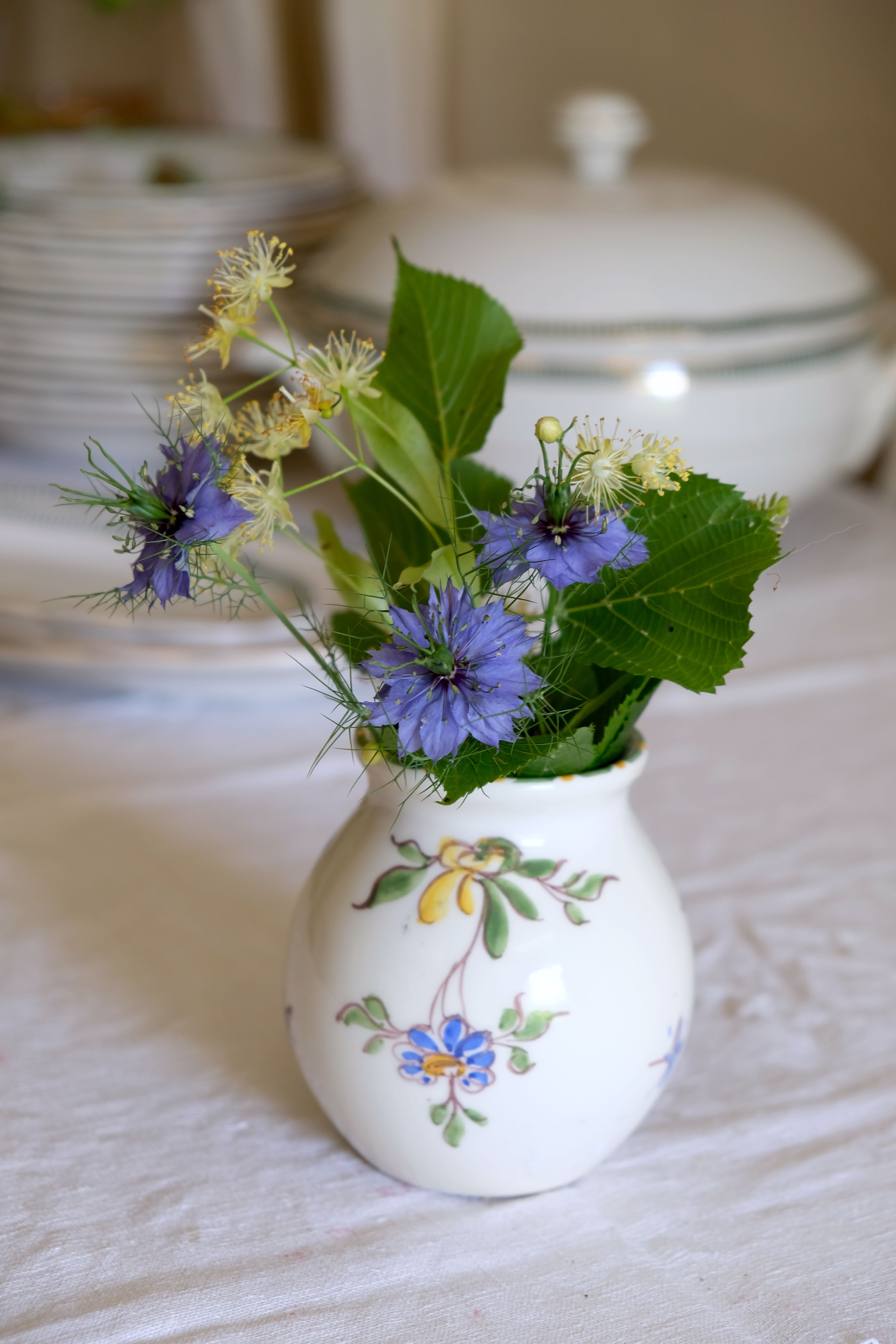 Moustiers earthenware vase