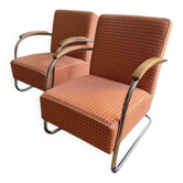Pair of Mücke-Melder Cantilever Armchairs FN21 Famos, 1940s