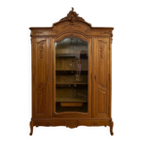 Louis XV rococo style library in carved walnut