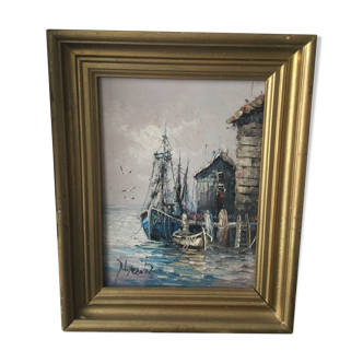 Peinture huile marine