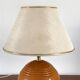 Solid elm lamp Italy 70s vintage