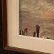 Italian seascape painting in impressionist-style from 20th century