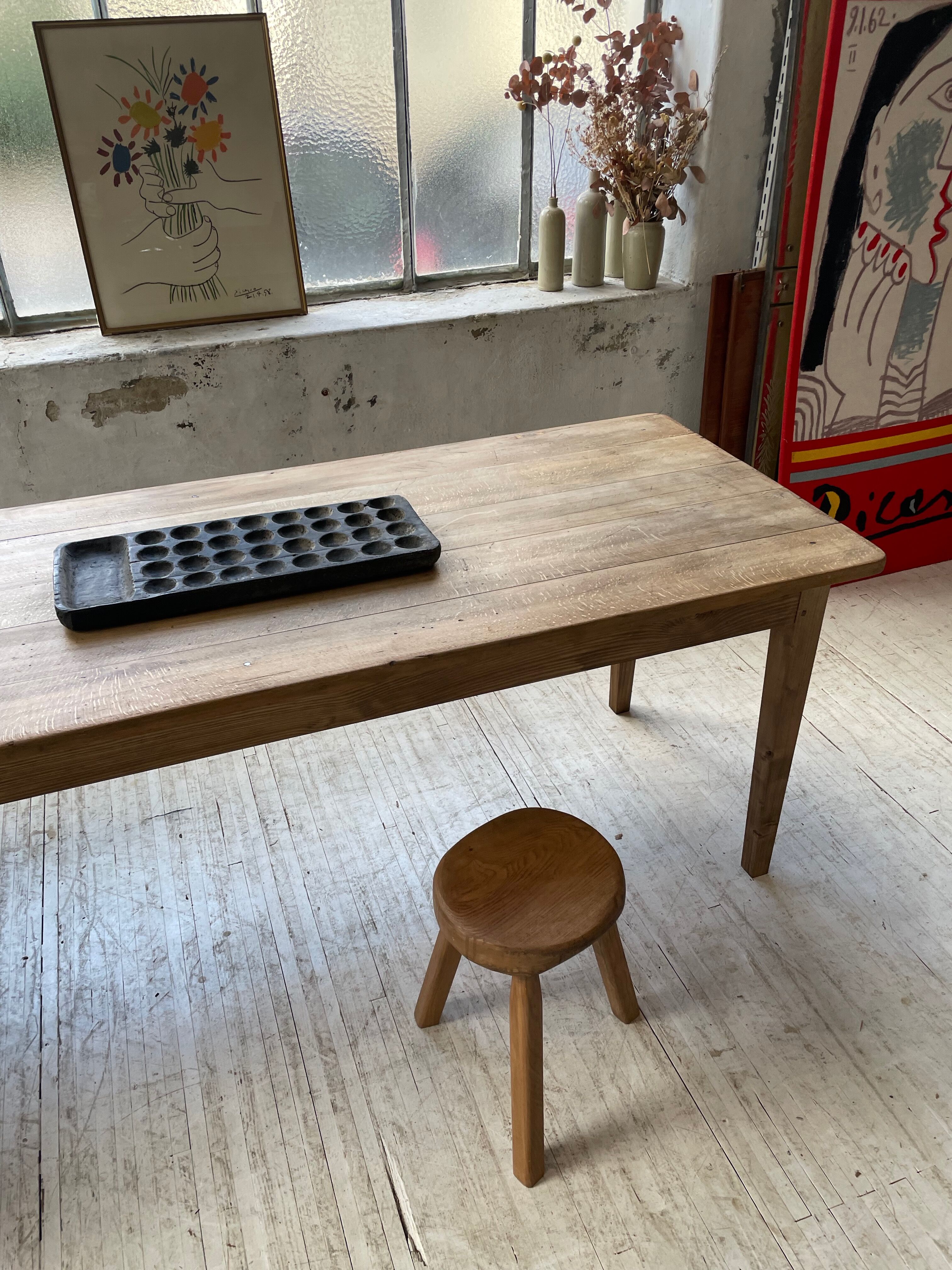 XL farmhouse table in beech and pine 3m