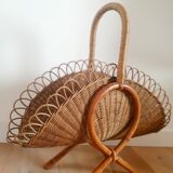 Log holder / rattan magazine holder