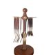 Cutlery in brass and rosewood 24pcs