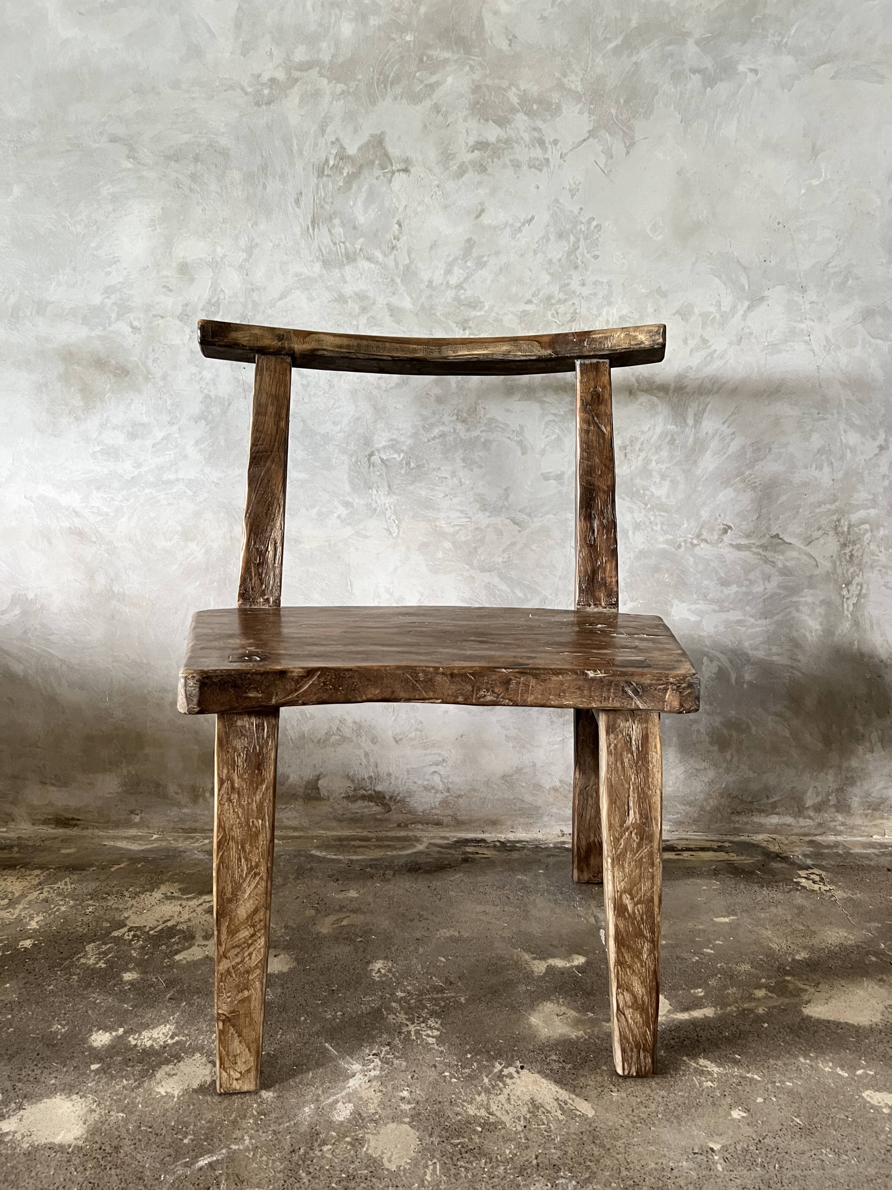 Large old teak chair or armchair H84 L60