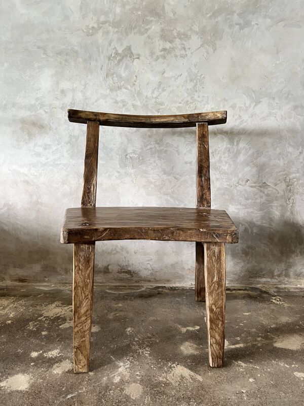 Grande chaise ou fauteuil en teck ancien H84 L60