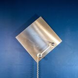 Magnetic steel two-light wall lamp 1970s