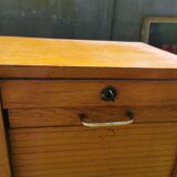 Light oak double curtain binder, year 50