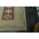 1970s Vintage Turkish Oushak Handmade Wool Cotton Beige Area Rug 158x229