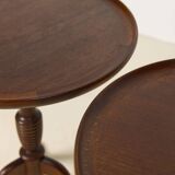 Pair of Mahogany side tables by Anton Kildeberg, Denmark 1960's