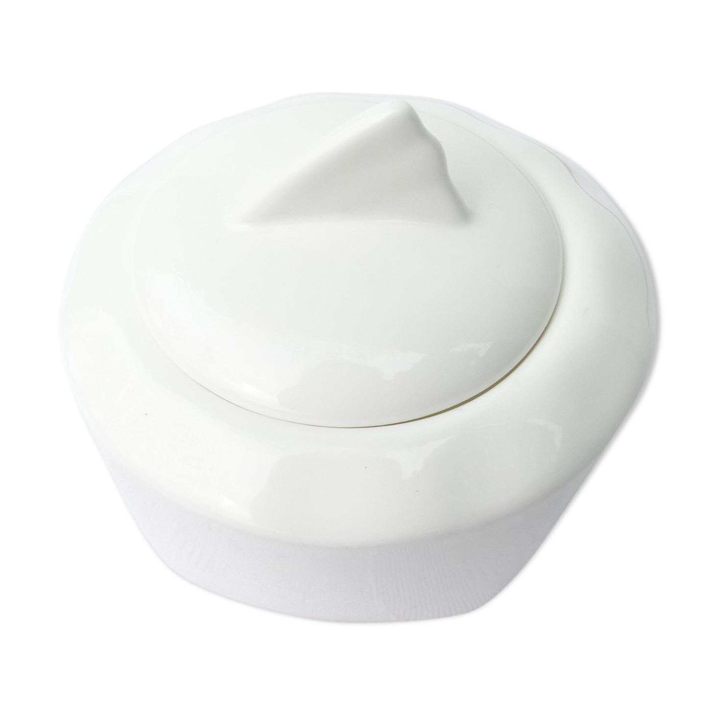 White porcelain sugar bowl
