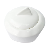 Sucrier en porcelaine blanche