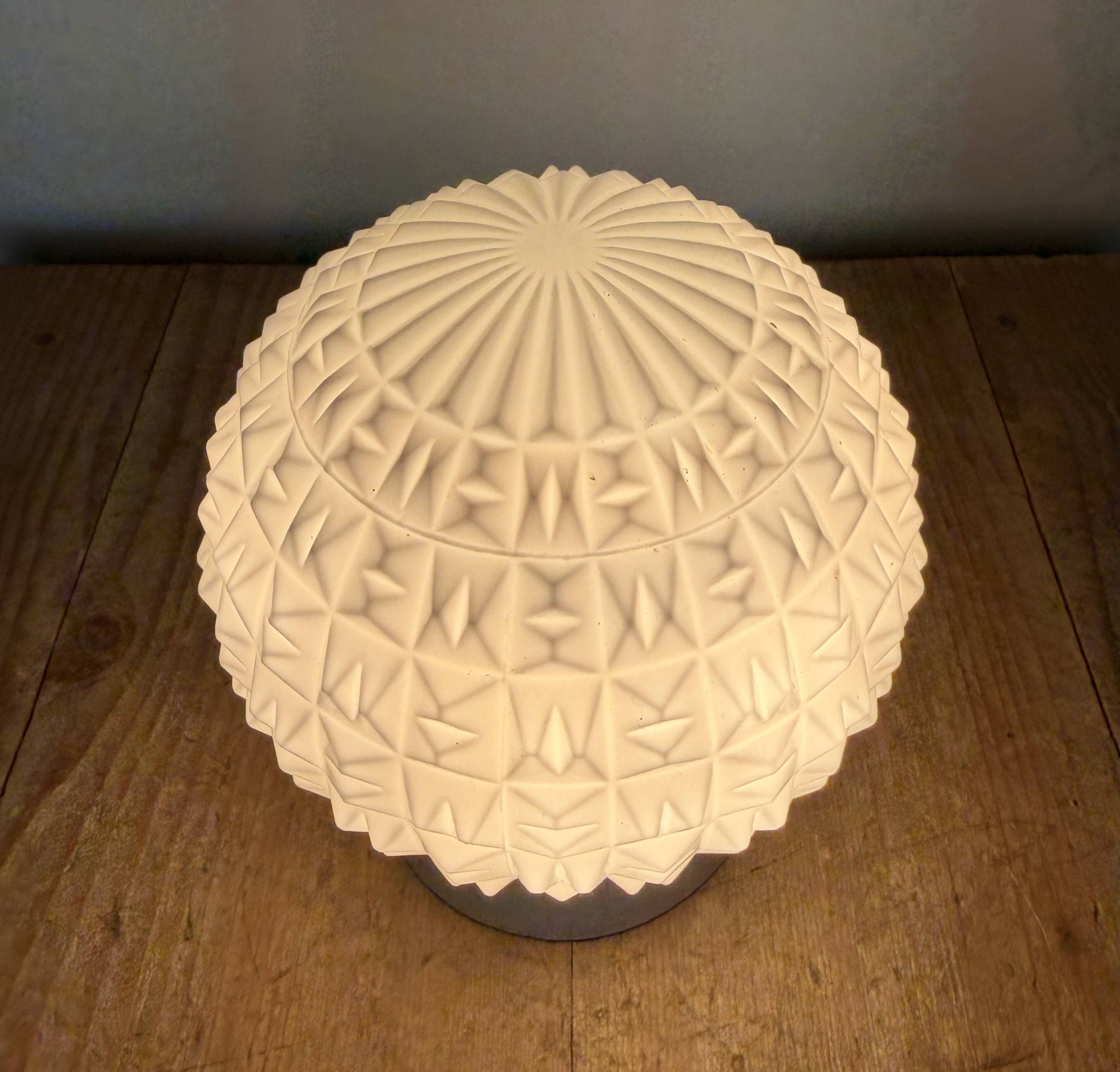 Vintage White Porcelain Ceiling Light, 1970s