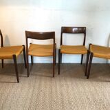 Set of four chairs Möller 77 rope