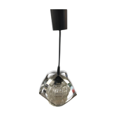 Vintage 70s molded glass hanging lamp