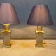 Lampes de table en étain vintage, années 1970 - ensemble de 2
