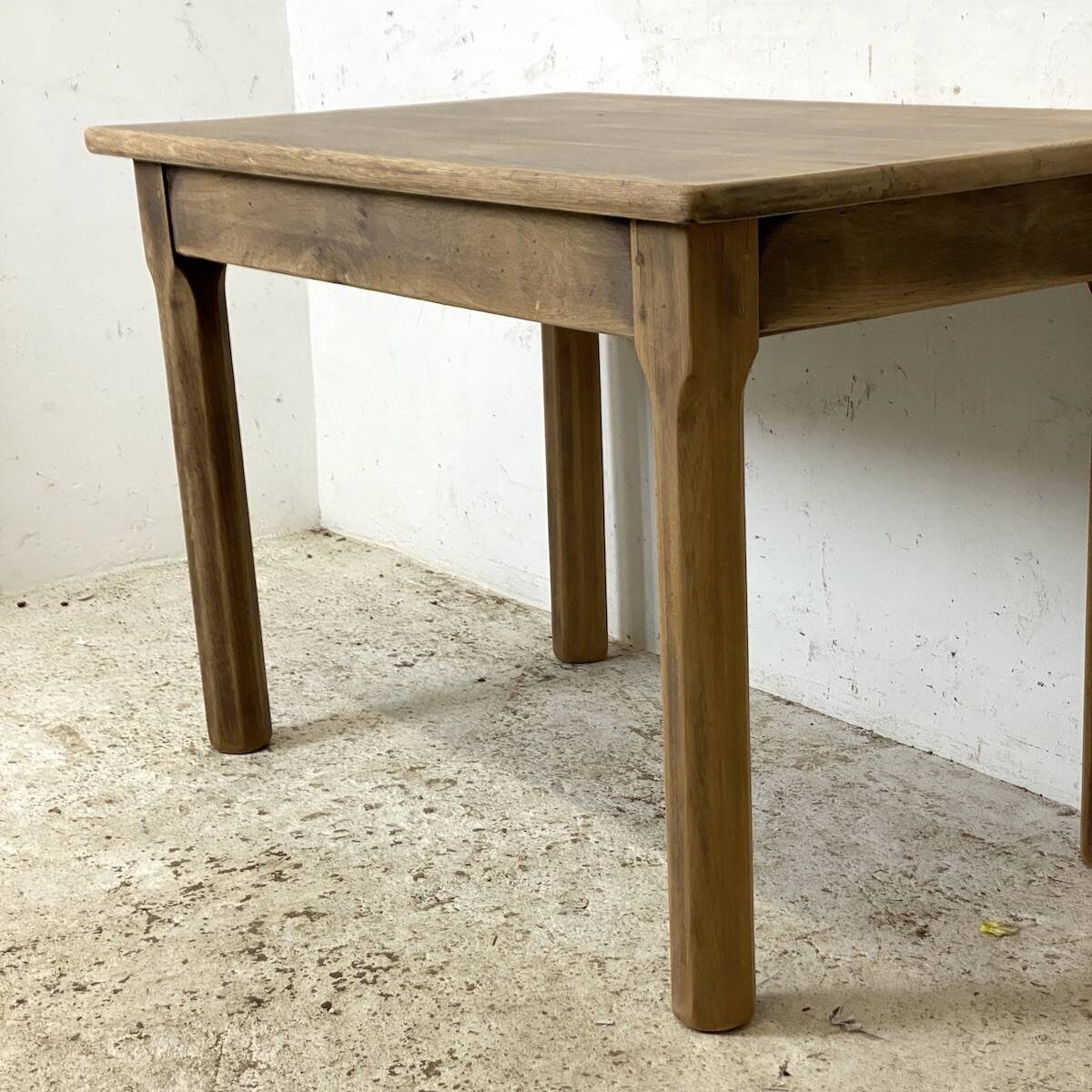 Vintage 1960s refectory table in solid raw oak