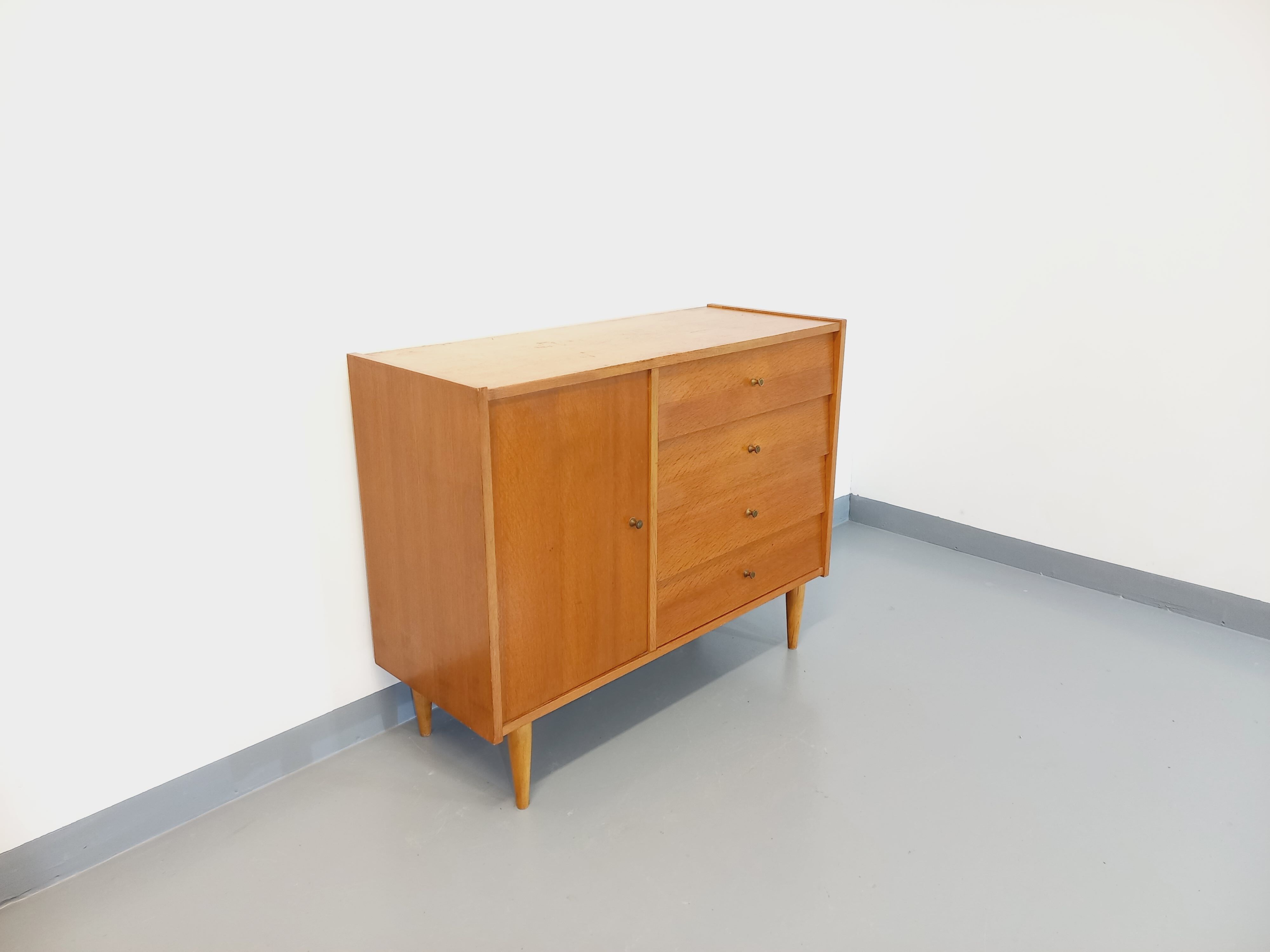 Vintage wooden storage cabinet from the 50s 60s