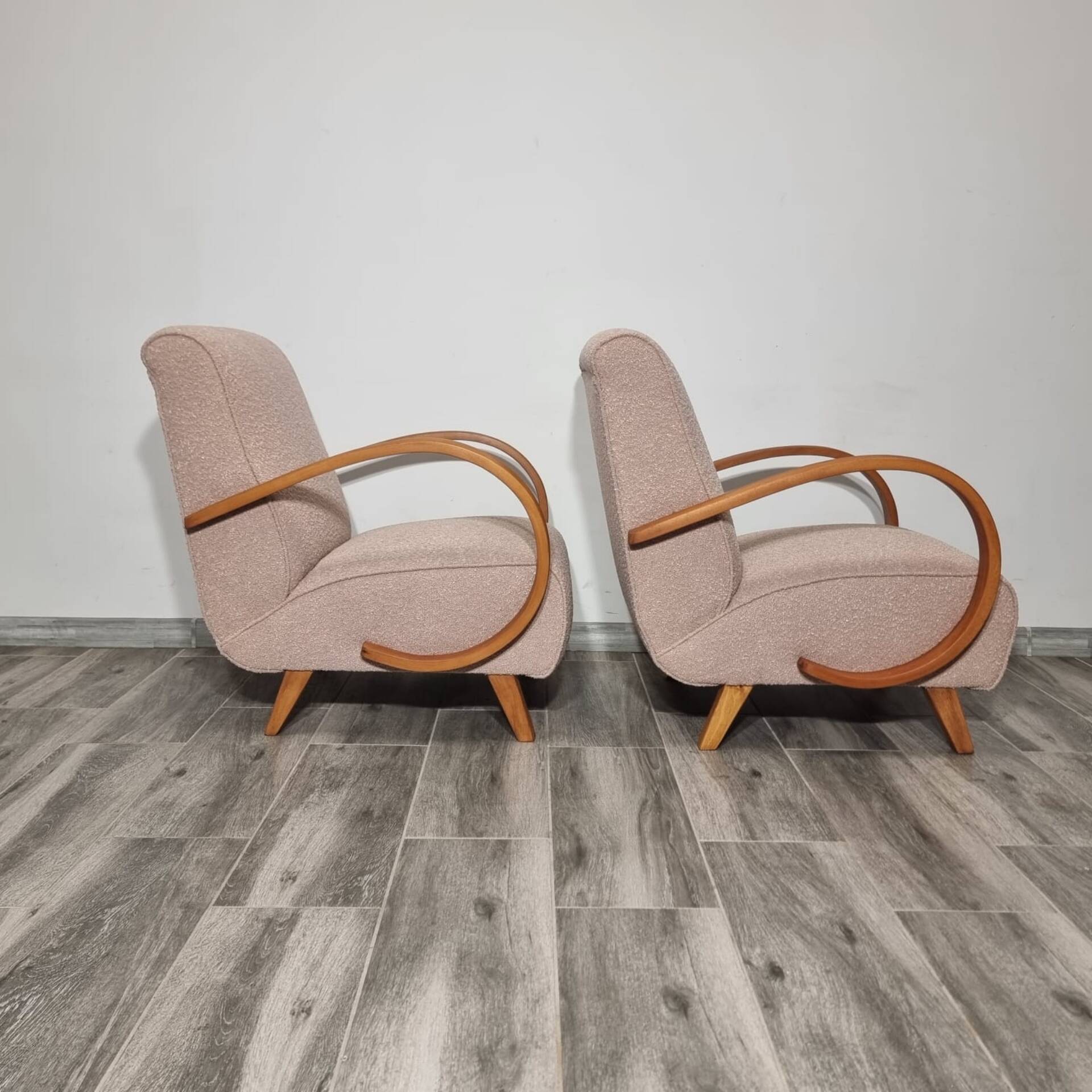 Art Deco Lounge Chairs from Jindřich Halabala, 1950s, Set of 2