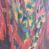 Oil on canvas inside the shawl