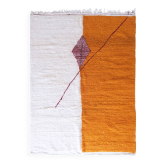 Berber rug 250cmx150cm white and orange