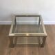 Pair of large chrome side tables