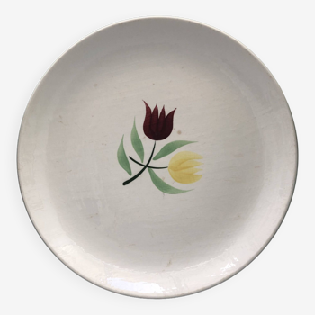 Round dish 50s/60s vintage flowers