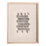 Peinture sur papier - tableau abstrait - B113 - signé Eawy