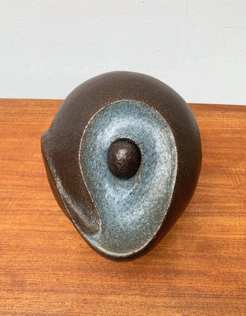 Sculpture d'art en poterie de studio brutaliste du milieu du siècle, années 1960
