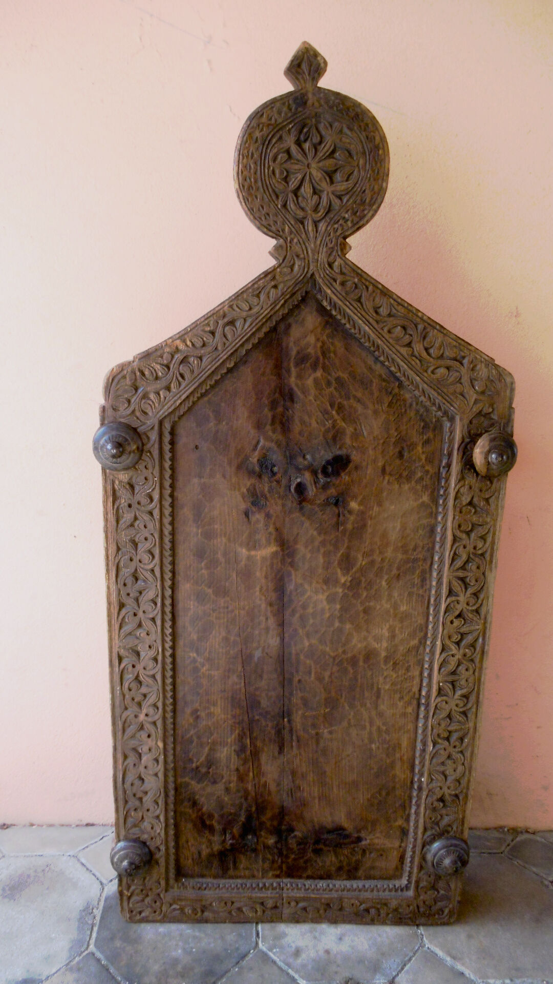 Ancient indian coffee table - massive teak