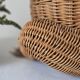 Vintage rattan frog magazine rack