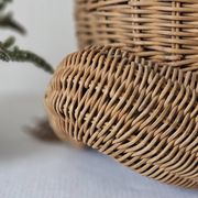 Vintage rattan frog magazine rack