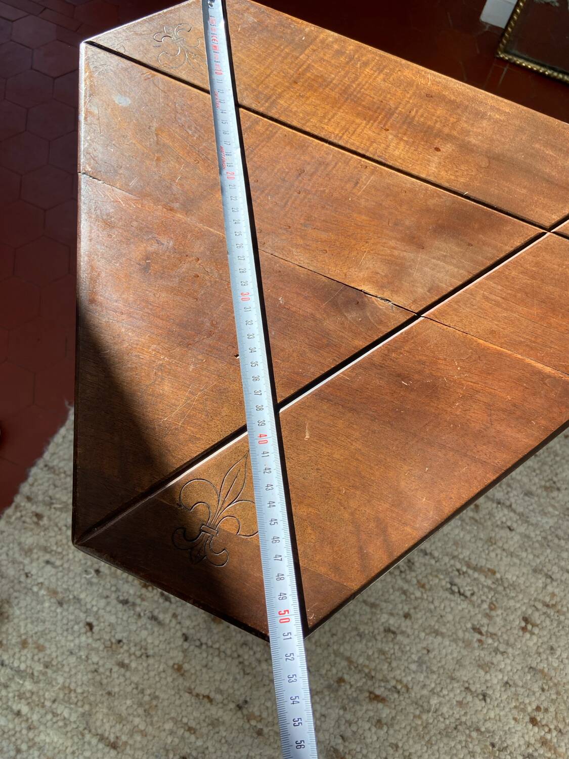 Old tripod side table