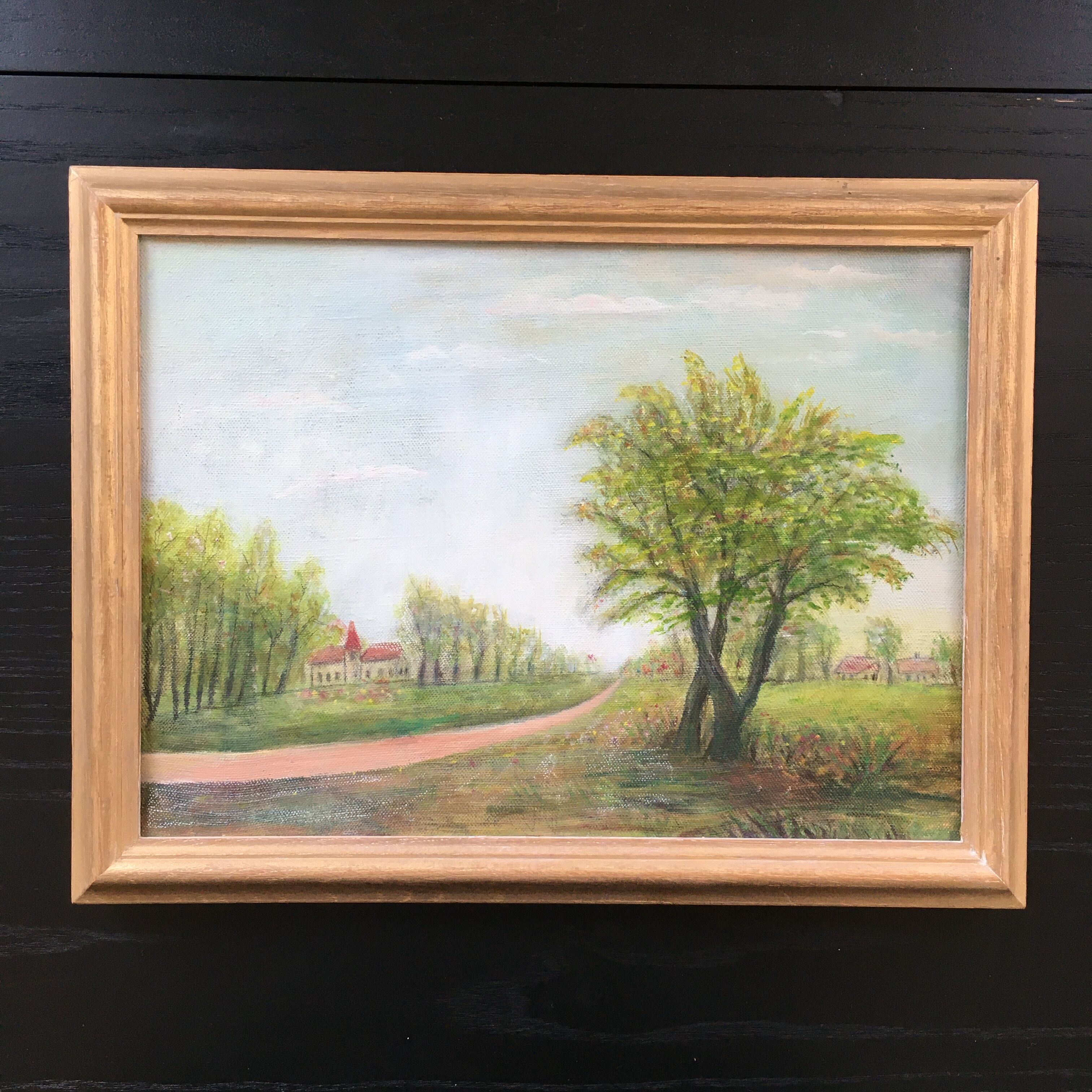 Tableau paysage naïf