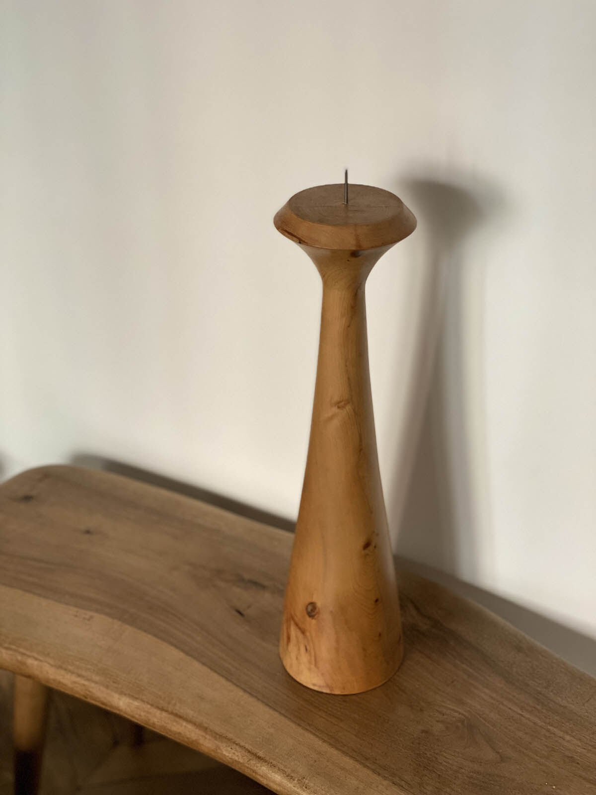 Wooden candle holder