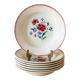 Antique Sarreguemines Prairial plates from the 1930s