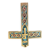 Piechaud enamelled bronze cross
