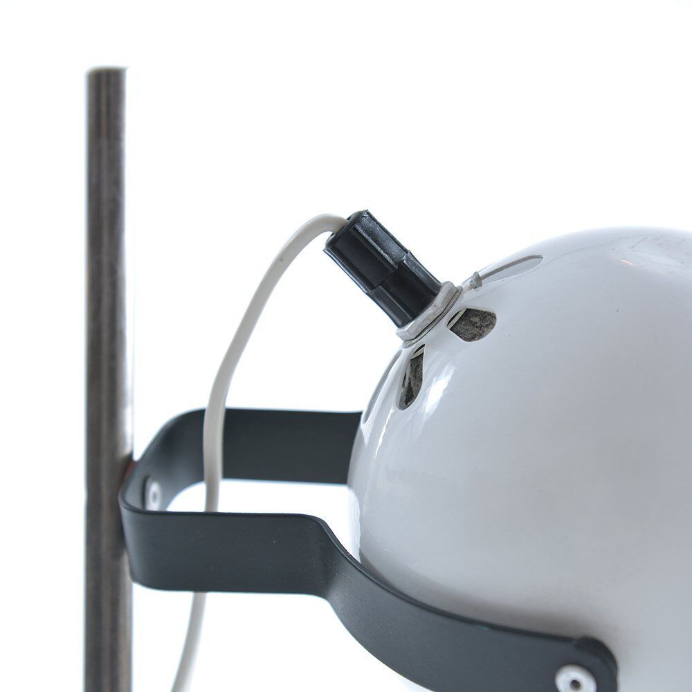 White Metal Table Lamp, Hungary 1970s