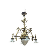 Grand antique chandelier in Gothic style.