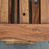 Rosewood and brass magazine stand table