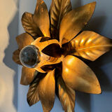 Golden flower wall light from the 70s