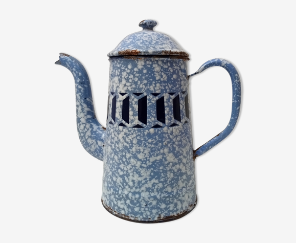 Cafetière émaillée bleu