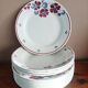 Set of 12 earthenware plates Salins, Nelly red