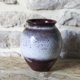 Enamelled ceramic vase signed Rouhier