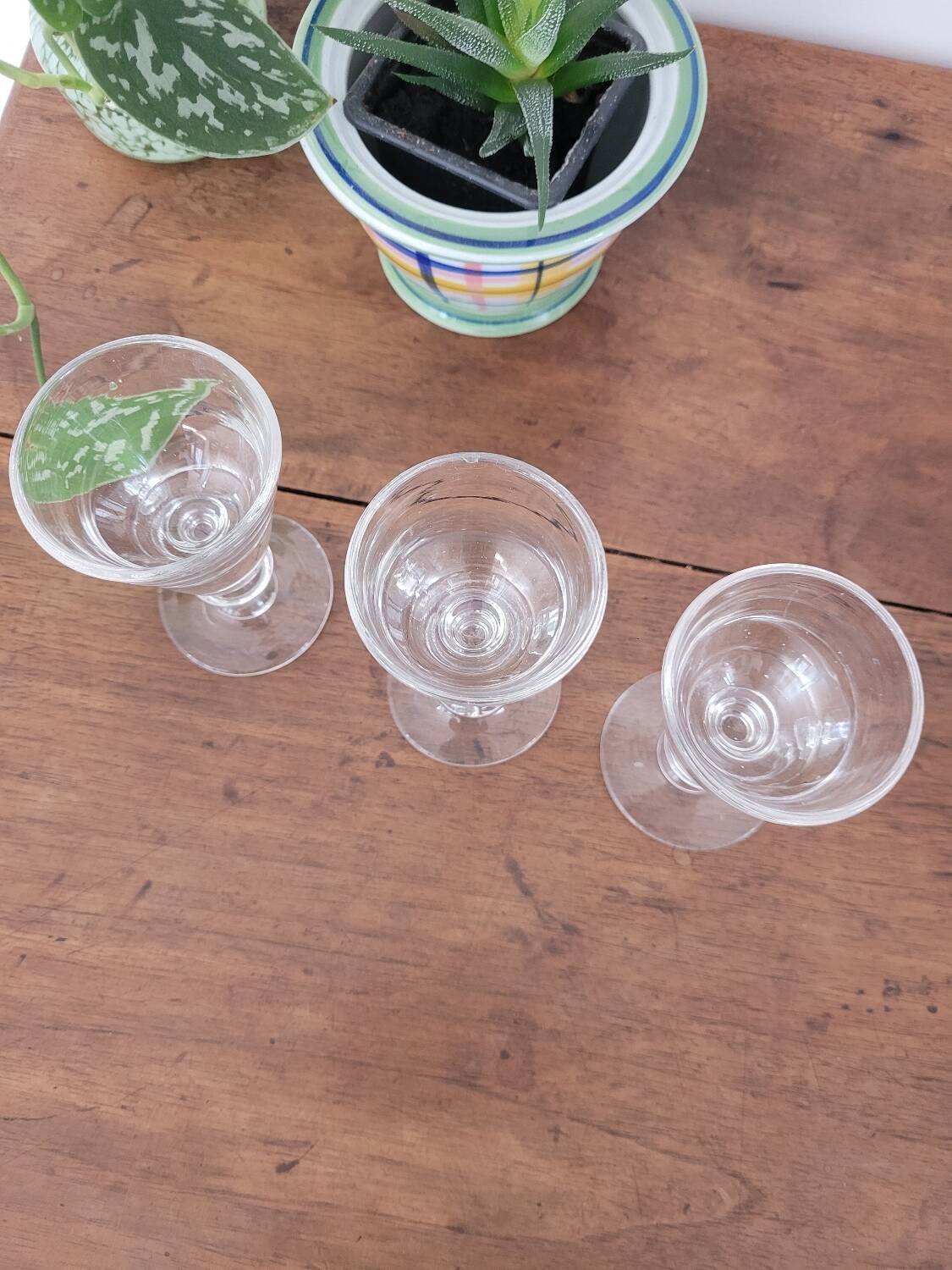 Lot de 3 verres à absinthe