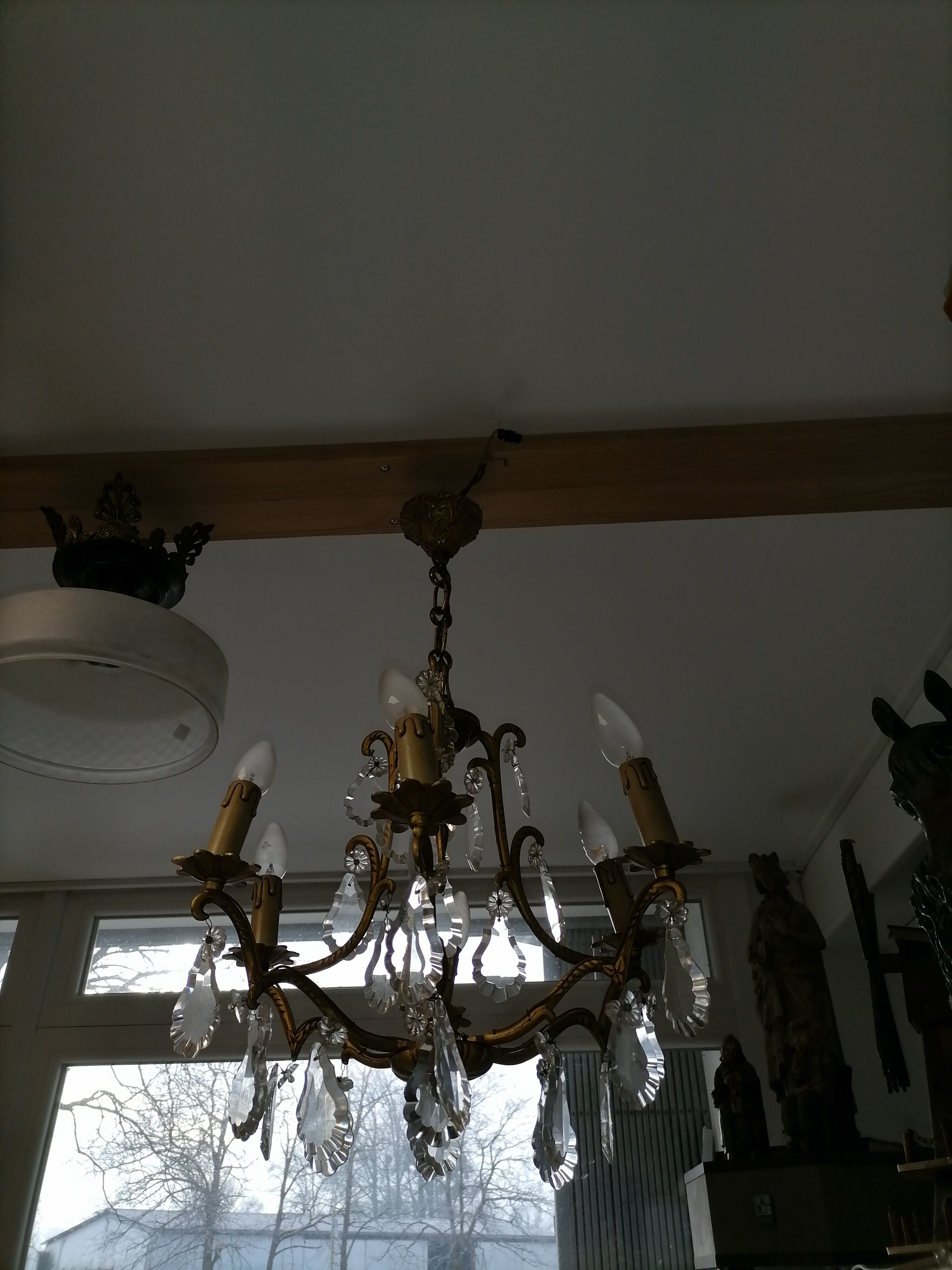 Chandelier pampilles 6 branches
