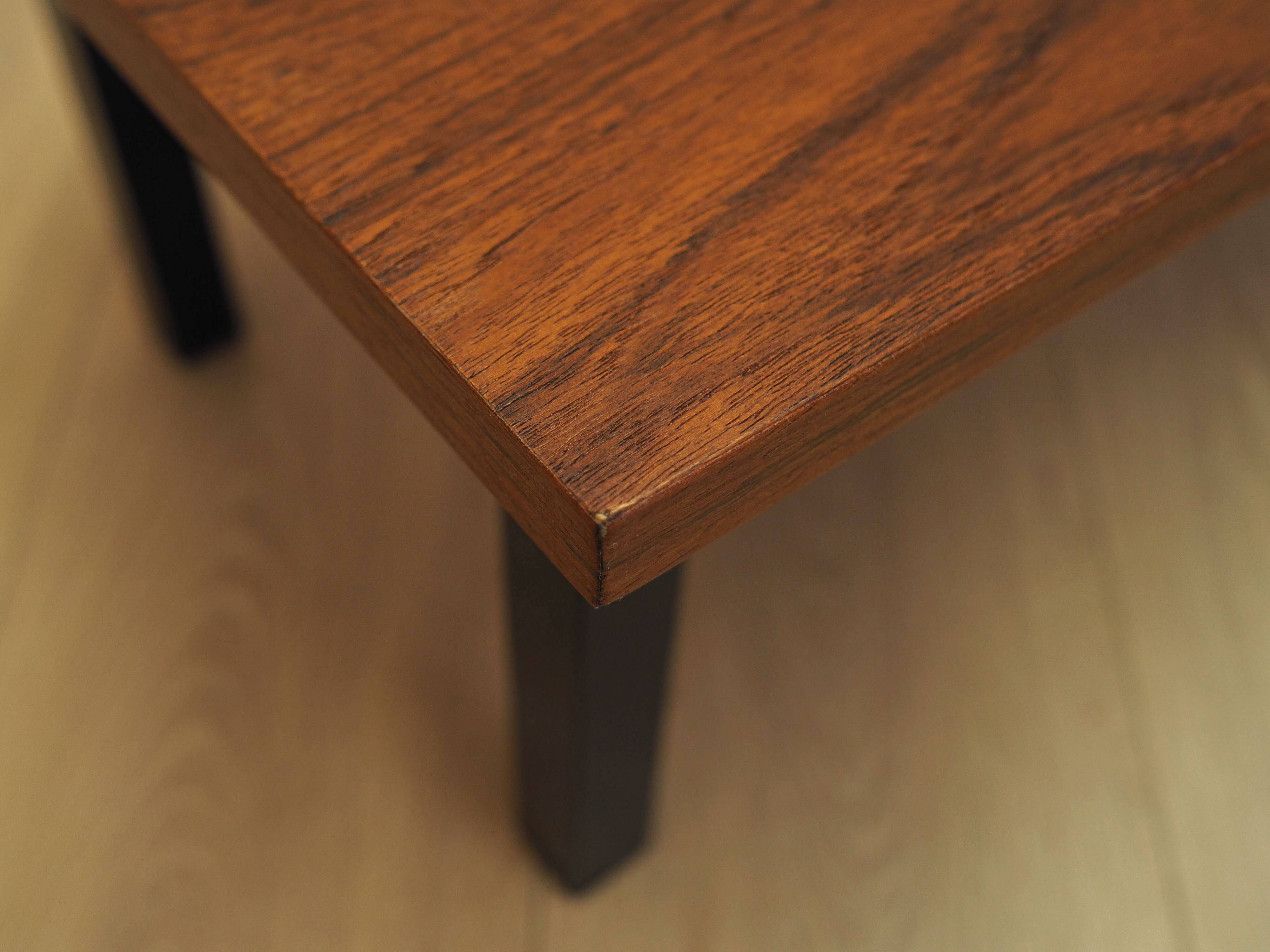Danish teak coffee table with metal base, 1960s