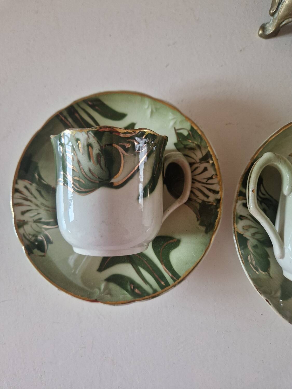 2 longwy art nouveau cups