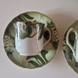 2 longwy art nouveau cups